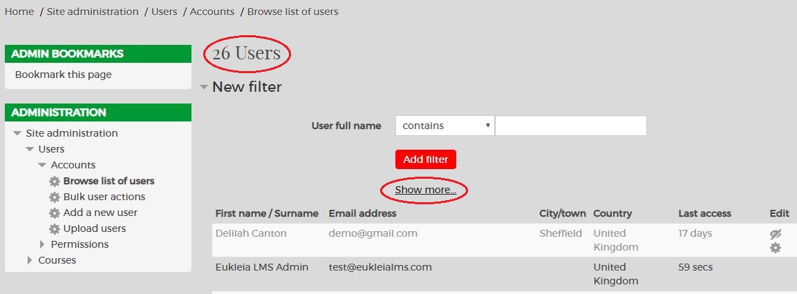 Show more filters