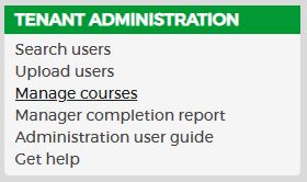 Manage course link