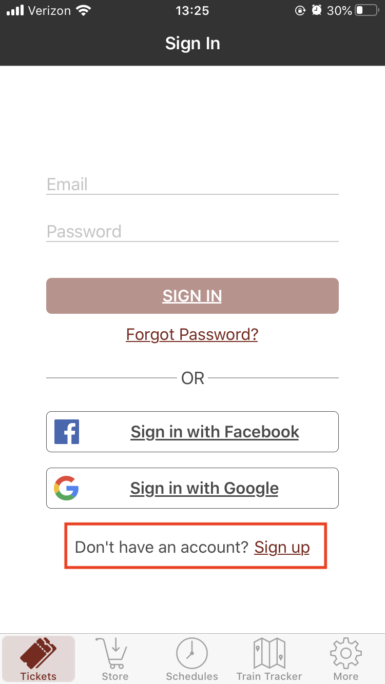 Sign in or sign up