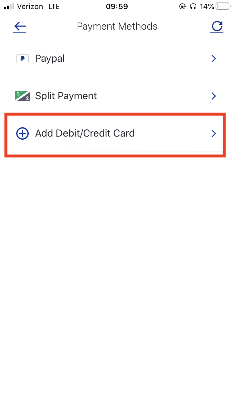 Payment Methods Page - Compass Cloud App