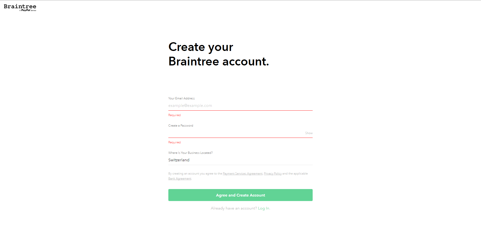 Braintree Registration and Integration Manual into Payrexx Customer