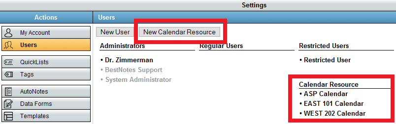New user settings options