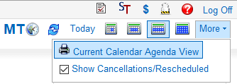 Calendar print options for Sunday - Saturday