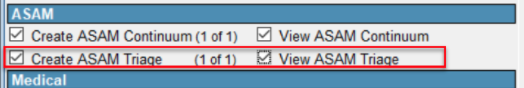 ASAM CO-Triage permissions