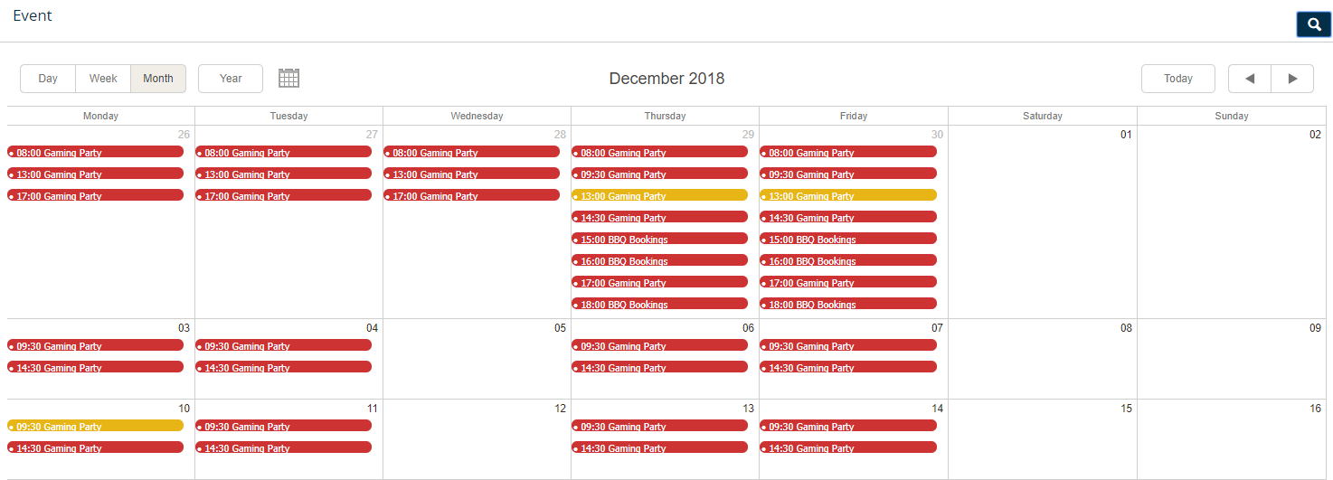 Admin Calendar Helpdesk