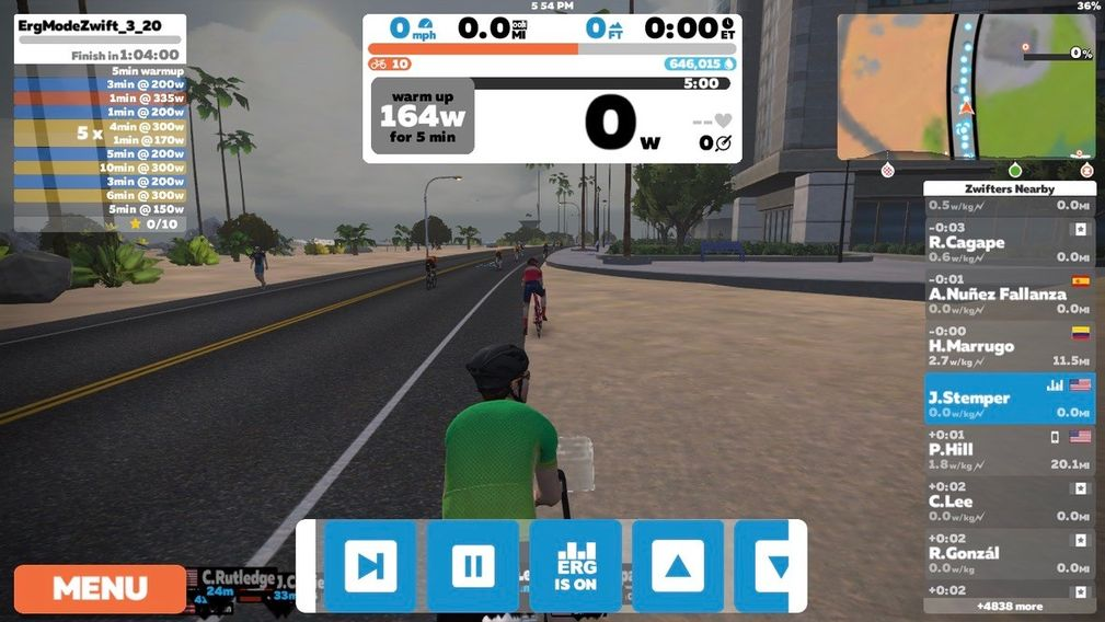 Settings Zwift Stages Cycling