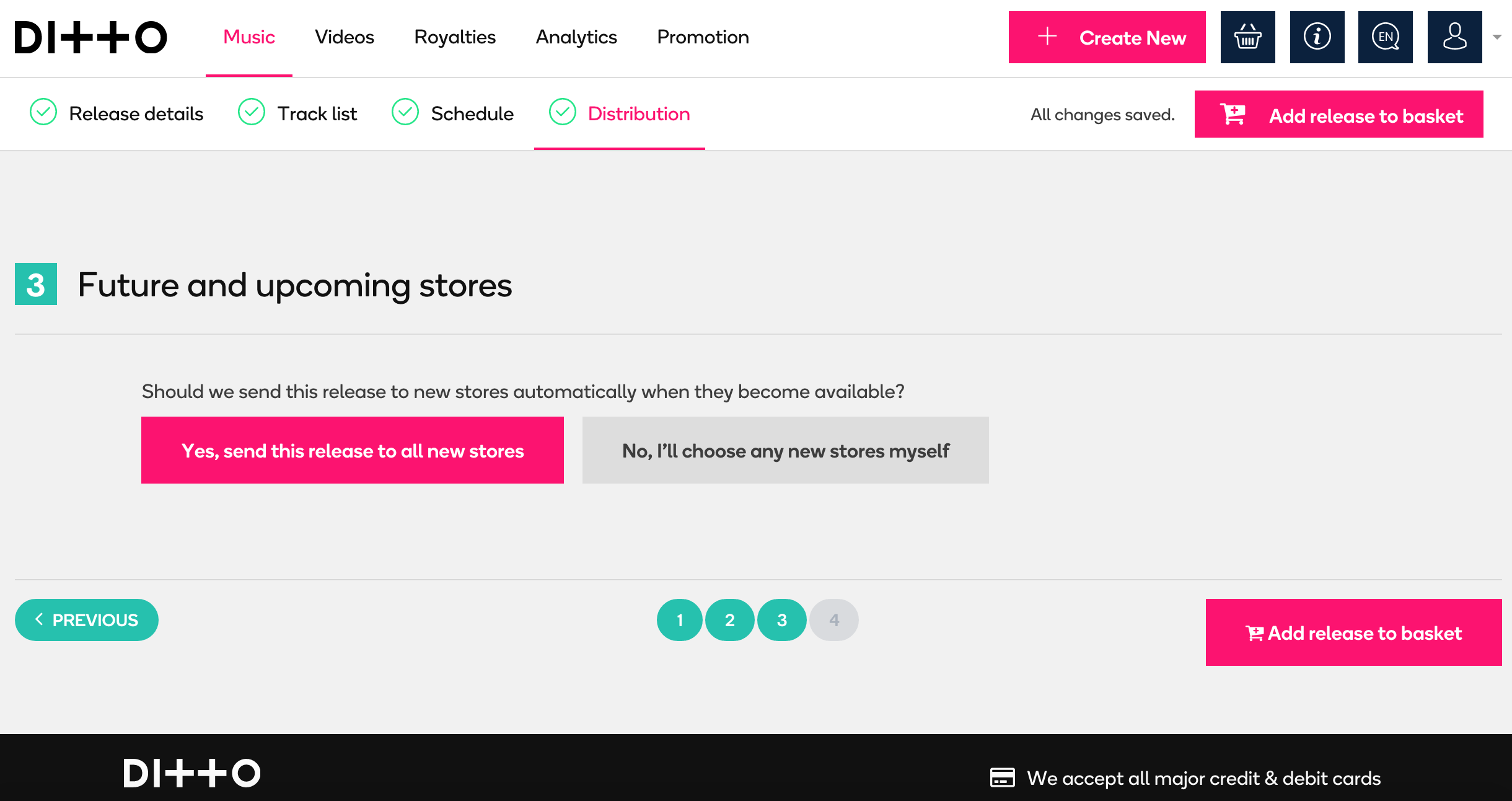 Can I Add More Stores To An Existing Release Ditto Music