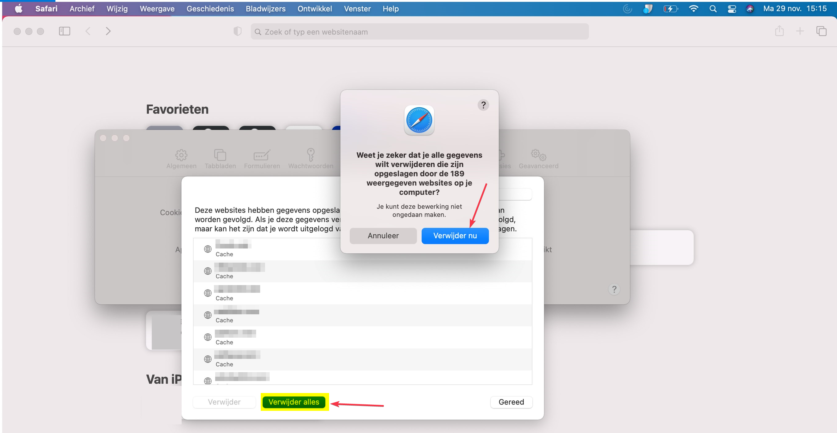 Cookies verwijderen Support