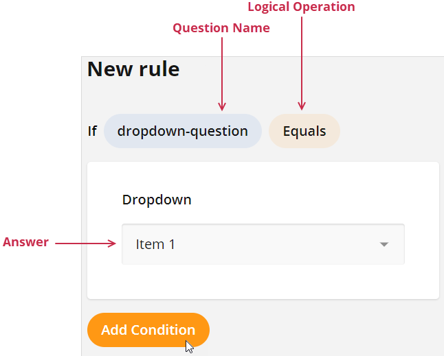 Survey Creator - Add new logical rule