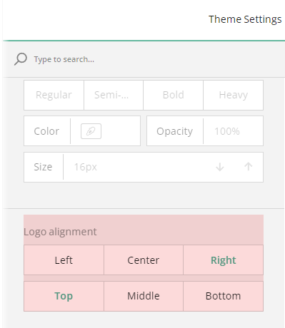 Advanced survey header settings: Logo alignment
