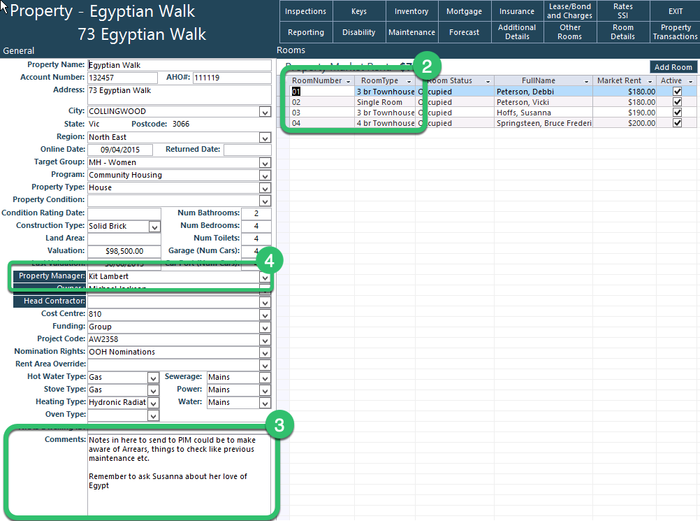 Chintaro Cloud Property Address Room Type