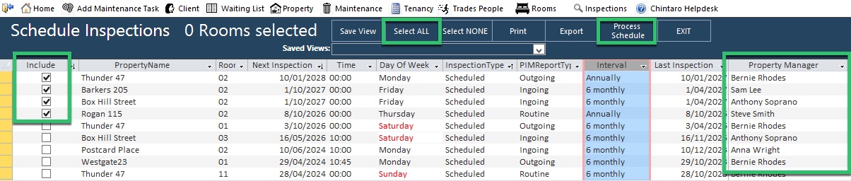 Chintaro Cloud Process Schedule