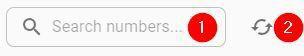 Readymode DID Reputation search bar for searching phone numbers, with a refresh icon to update the displayed data.