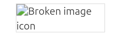 Example of a broken image on a storefront page