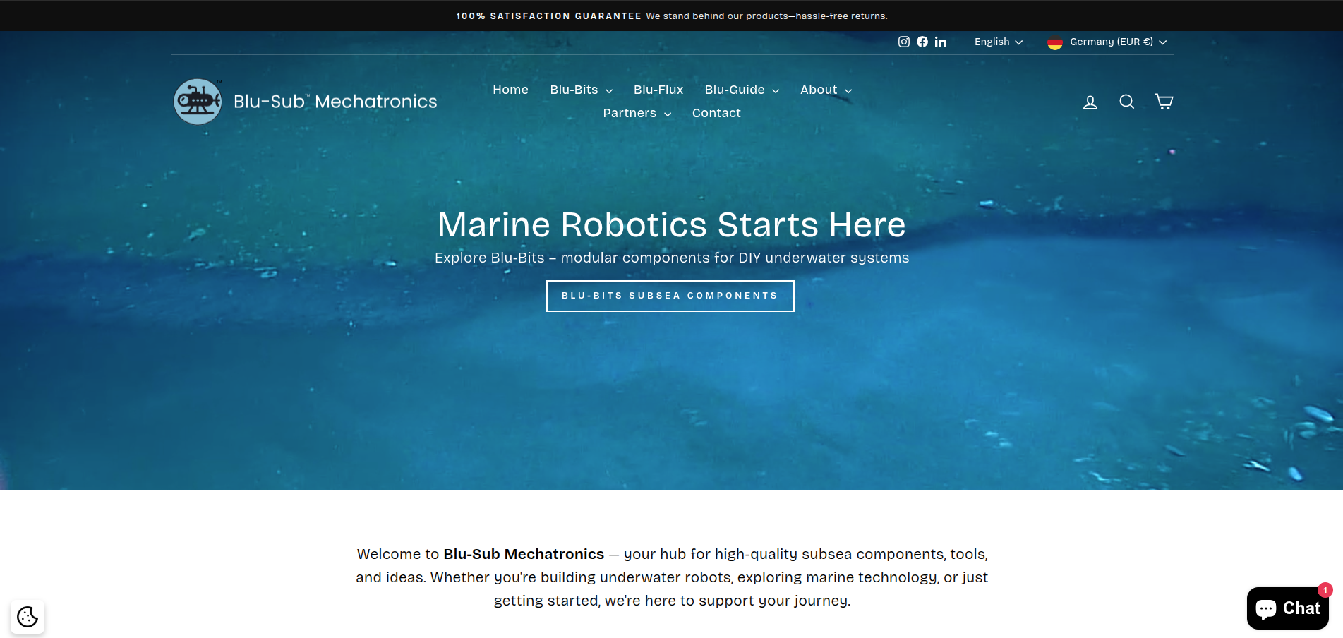 Blu-Sub Mechatronics homepage