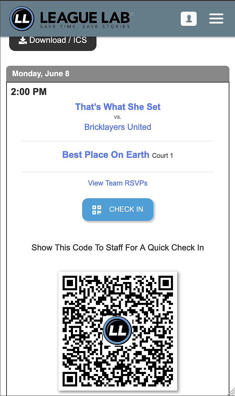 Player QR code