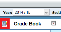 Screenshot showing the grade book icon.