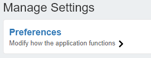 Screenshot showing the 'Preferences' option.