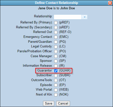 Related Contact details with Guarantor and Payer information