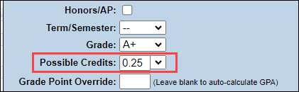 Screenshot of verifying credits