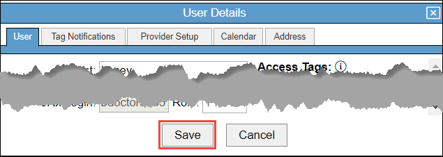 Save button