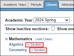 + Section link