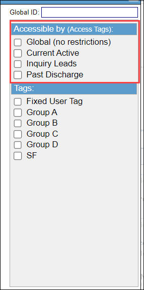 Accessible by tags