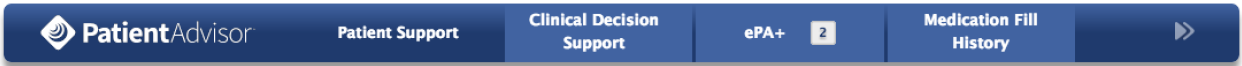PatientAdvisor toolbar with coupon/copay alert