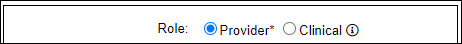 User Role selection