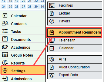 Screenshot showing navigation to Settings ></p>
<p style=