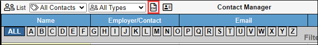 Export button