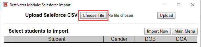Choose File button