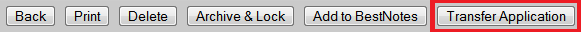 Transfer Application button