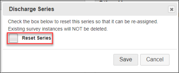 Reset Series checkbox