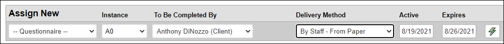 Screenshot showing 'Assign New' section