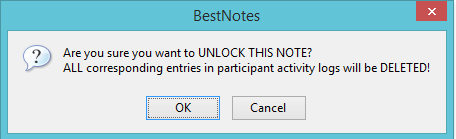 Confirmation window