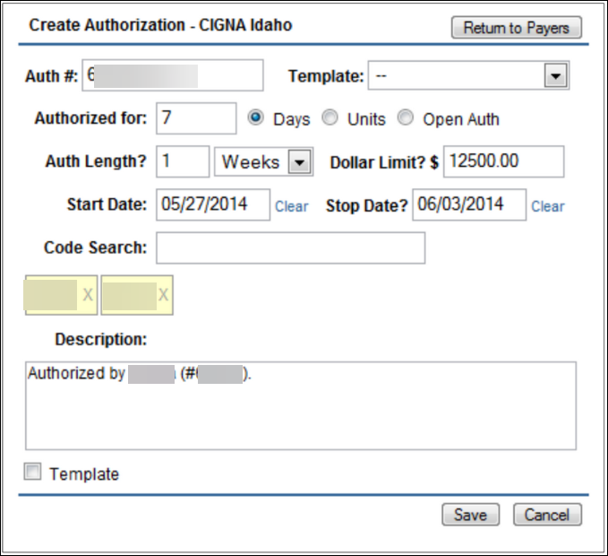 Auth entry form details