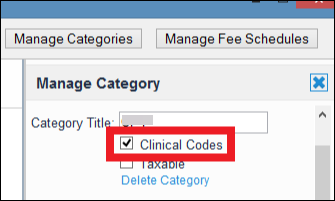 Clinical Codes setting