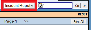 Filter and Search options