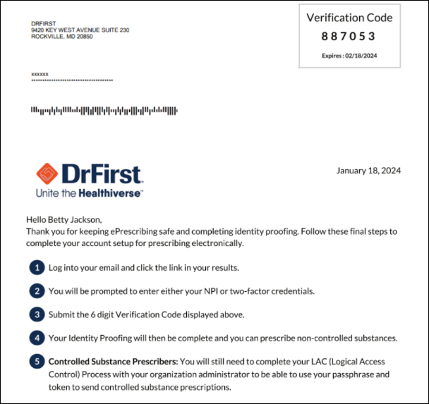 Verification code entry