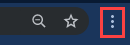 Screenshot showing Chrome menu button.