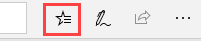 Screenshot showing Favorites button in Microsoft Edge.