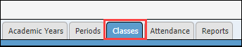 Classes tab selected