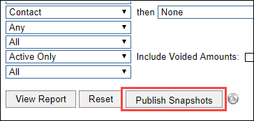 Publish Snapshot button