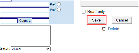 Save button