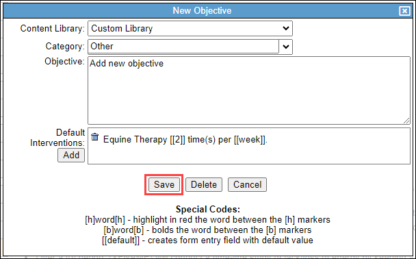 Screenshot showing 'Save' button.
