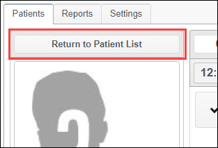 Return to Patient List button