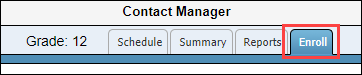 Enroll tab