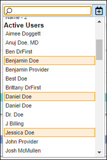 Screenshot of calendar selection for column view