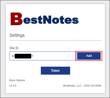 Add Site ID